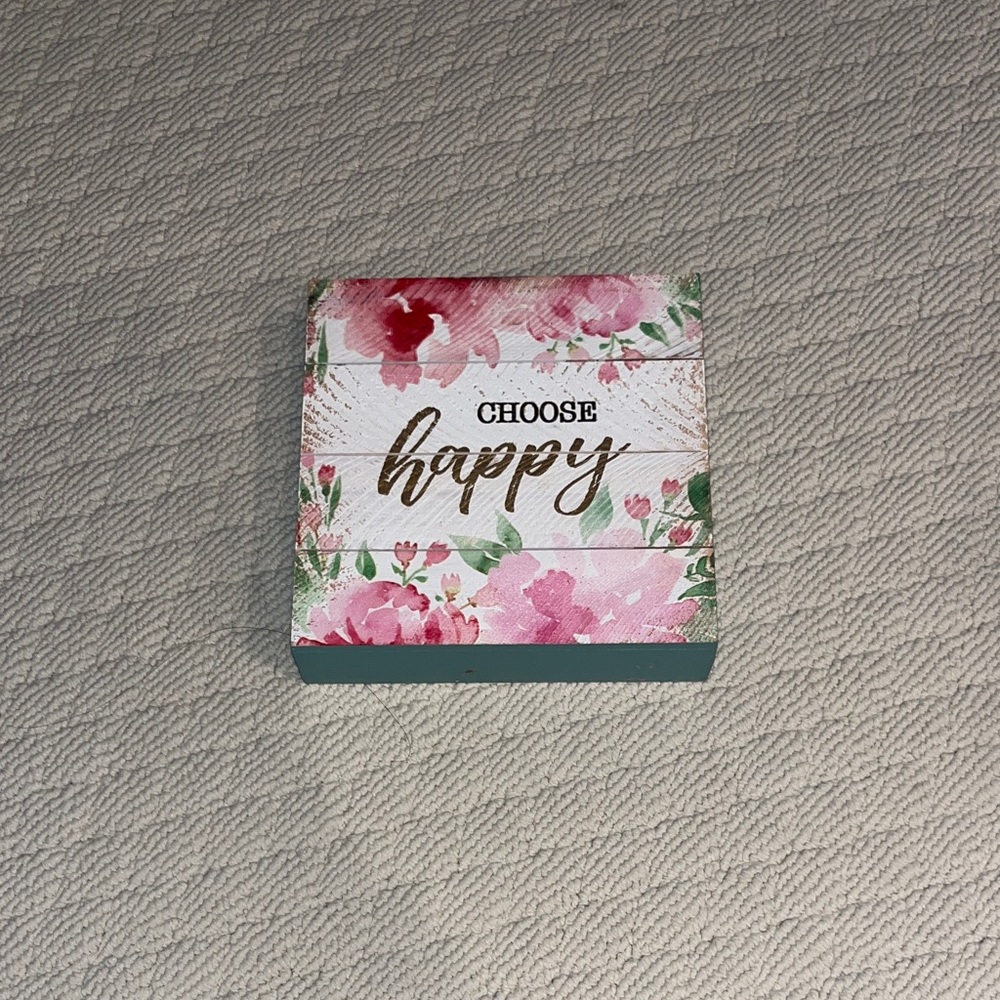 Floral 'Choose Happy' Decorative Box